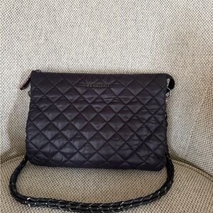 MZ Wallace Quilted Dark Crossbody Bag